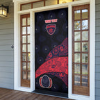 Personalized Melbourne Football Door Cover Easter Egg Pattern Red Navy Tribal Dot Art Style