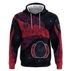 Personalized Melbourne Football Hoodie Easter Egg Pattern Red Navy Tribal Dot Art Style