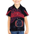 Personalized Melbourne Football Kid Hawaiian Shirt Easter Egg Pattern Red Navy Tribal Dot Art Style