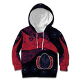 Personalized Melbourne Football Kid Hoodie Easter Egg Pattern Red Navy Tribal Dot Art Style