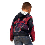 Personalized Melbourne Football Kid Hoodie Easter Egg Pattern Red Navy Tribal Dot Art Style
