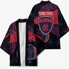Personalized Melbourne Football Kimono Easter Egg Pattern Red Navy Tribal Dot Art Style