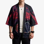 Personalized Melbourne Football Kimono Easter Egg Pattern Red Navy Tribal Dot Art Style