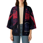 Personalized Melbourne Football Kimono Easter Egg Pattern Red Navy Tribal Dot Art Style