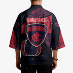 Personalized Melbourne Football Kimono Easter Egg Pattern Red Navy Tribal Dot Art Style