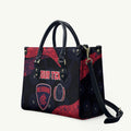 Personalized Melbourne Football Leather Bag Easter Egg Pattern Red Navy Tribal Dot Art Style