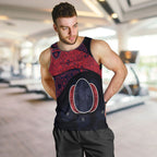 Personalized Melbourne Football Men Tank Top Easter Egg Pattern Red Navy Tribal Dot Art Style