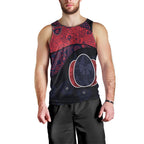 Personalized Melbourne Football Men Tank Top Easter Egg Pattern Red Navy Tribal Dot Art Style