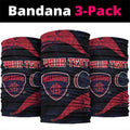 Personalized Melbourne Football Neck Gaiter Easter Egg Pattern Red Navy Tribal Dot Art Style