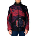 Personalized Melbourne Football Padded Jacket Easter Egg Pattern Red Navy Tribal Dot Art Style