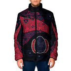 Personalized Melbourne Football Padded Jacket Easter Egg Pattern Red Navy Tribal Dot Art Style