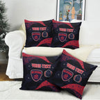 Personalized Melbourne Football Pillow Cover Easter Egg Pattern Red Navy Tribal Dot Art Style