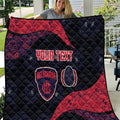 Personalized Melbourne Football Quilt Easter Egg Pattern Red Navy Tribal Dot Art Style