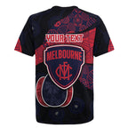 Personalized Melbourne Football Rugby Jersey Easter Egg Pattern Red Navy Tribal Dot Art Style