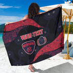 Personalized Melbourne Football Sarong Easter Egg Pattern Red Navy Tribal Dot Art Style