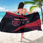 Personalized Melbourne Football Sarong Easter Egg Pattern Red Navy Tribal Dot Art Style