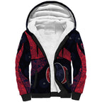 Personalized Melbourne Football Sherpa Hoodie Easter Egg Pattern Red Navy Tribal Dot Art Style