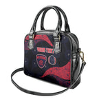 Personalized Melbourne Football Shoulder Handbag Easter Egg Pattern Red Navy Tribal Dot Art Style