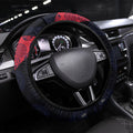 Melbourne Football Steering Wheel Cover Easter Egg Pattern Red Navy Tribal Dot Art Style