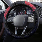Melbourne Football Steering Wheel Cover Easter Egg Pattern Red Navy Tribal Dot Art Style