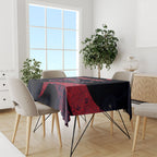 Personalized Melbourne Football Tablecloth Easter Egg Pattern Red Navy Tribal Dot Art Style