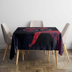 Personalized Melbourne Football Tablecloth Easter Egg Pattern Red Navy Tribal Dot Art Style