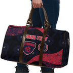 Personalized Melbourne Football Travel Bag Easter Egg Pattern Red Navy Tribal Dot Art Style