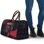 Personalized Melbourne Football Travel Bag Easter Egg Pattern Red Navy Tribal Dot Art Style