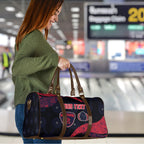 Personalized Melbourne Football Travel Bag Easter Egg Pattern Red Navy Tribal Dot Art Style