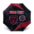 Personalized Melbourne Football Umbrella Easter Egg Pattern Red Navy Tribal Dot Art Style