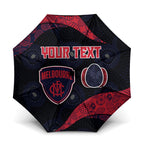 Personalized Melbourne Football Umbrella Easter Egg Pattern Red Navy Tribal Dot Art Style