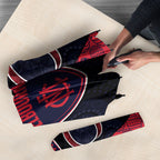 Personalized Melbourne Football Umbrella Easter Egg Pattern Red Navy Tribal Dot Art Style