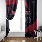 Personalized Melbourne Football Window Curtain Easter Egg Pattern Red Navy Tribal Dot Art Style