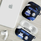 Personalized North Melbourne Football AirPods Case Easter Egg Pattern Blue White Tribal Dot Art Style