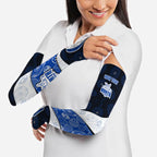 Personalized North Melbourne Football Arm Sleeves Easter Egg Pattern Blue White Tribal Dot Art Style