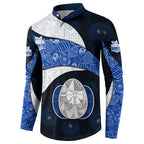 Personalized North Melbourne Football Button Sweatshirt Easter Egg Pattern Blue White Tribal Dot Art Style