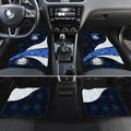 Personalized North Melbourne Football Car Mats Easter Egg Pattern Blue White Tribal Dot Art Style