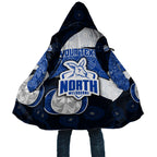 Personalized North Melbourne Football Cloak Easter Egg Pattern Blue White Tribal Dot Art Style