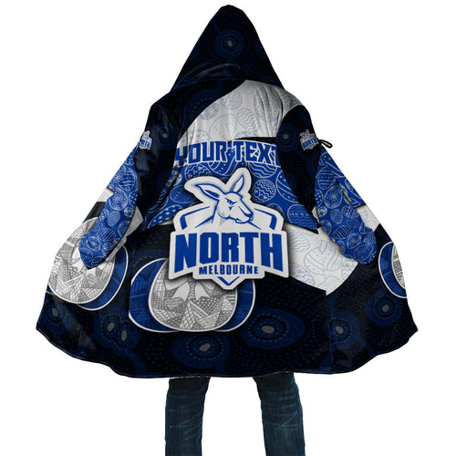 Personalized North Melbourne Football Cloak Easter Egg Pattern Blue White Tribal Dot Art Style
