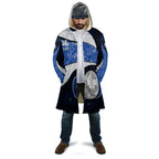 Personalized North Melbourne Football Cloak Easter Egg Pattern Blue White Tribal Dot Art Style
