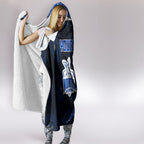 Personalized North Melbourne Football Hooded Blanket Easter Egg Pattern Blue White Tribal Dot Art Style