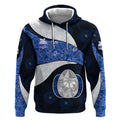 Personalized North Melbourne Football Hoodie Easter Egg Pattern Blue White Tribal Dot Art Style