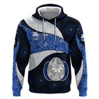 Personalized North Melbourne Football Hoodie Easter Egg Pattern Blue White Tribal Dot Art Style