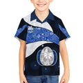 Personalized North Melbourne Football Kid Hawaiian Shirt Easter Egg Pattern Blue White Tribal Dot Art Style
