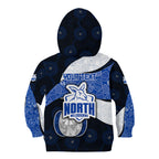 Personalized North Melbourne Football Kid Hoodie Easter Egg Pattern Blue White Tribal Dot Art Style