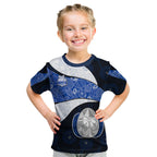 Personalized North Melbourne Football Kid T Shirt Easter Egg Pattern Blue White Tribal Dot Art Style
