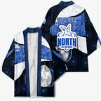 Personalized North Melbourne Football Kimono Easter Egg Pattern Blue White Tribal Dot Art Style