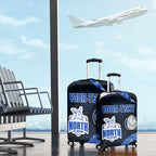 Personalized North Melbourne Football Luggage Cover Easter Egg Pattern Blue White Tribal Dot Art Style