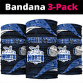 Personalized North Melbourne Football Neck Gaiter Easter Egg Pattern Blue White Tribal Dot Art Style
