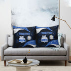 Personalized North Melbourne Football Pillow Cover Easter Egg Pattern Blue White Tribal Dot Art Style